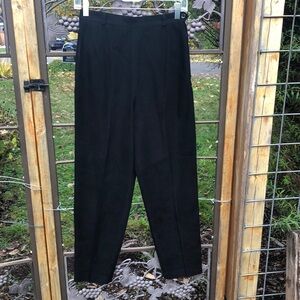 Talbots black polyester blend side zip trousers size 2